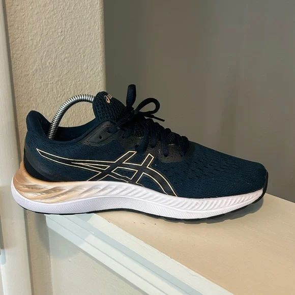 Asics Gel Excite 8 Sneakers Womens Size 9.5 WIDE Navy Blue Running Shoes - Picture 5 of 10